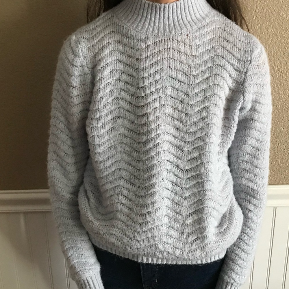 asos textured blue sweater